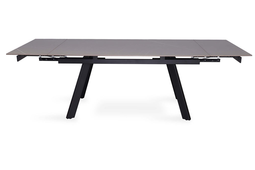 Uitschuifbare tafel 'Hera' 160-240 RH steen zwart RS