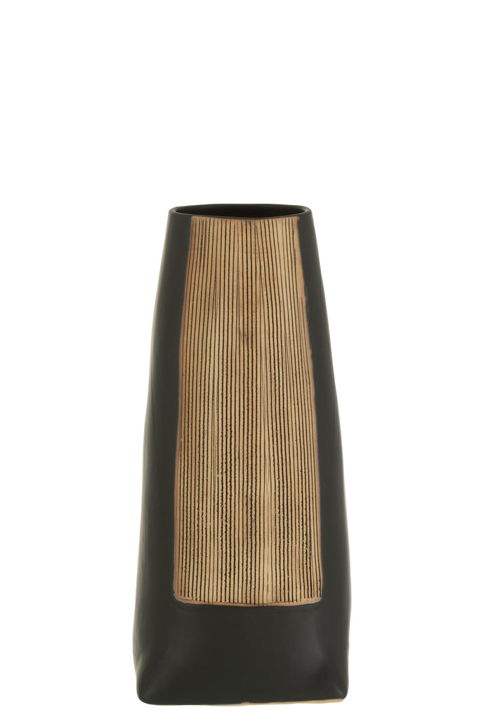 Vase Maria Long Céramique Noir S - J-LINE