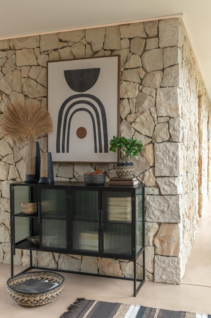 Vase Maria Long Céramique Noir S - J-LINE