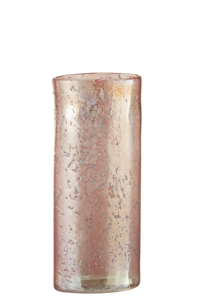 Vaas Ovaal Glas Roze Mix L J-LINE