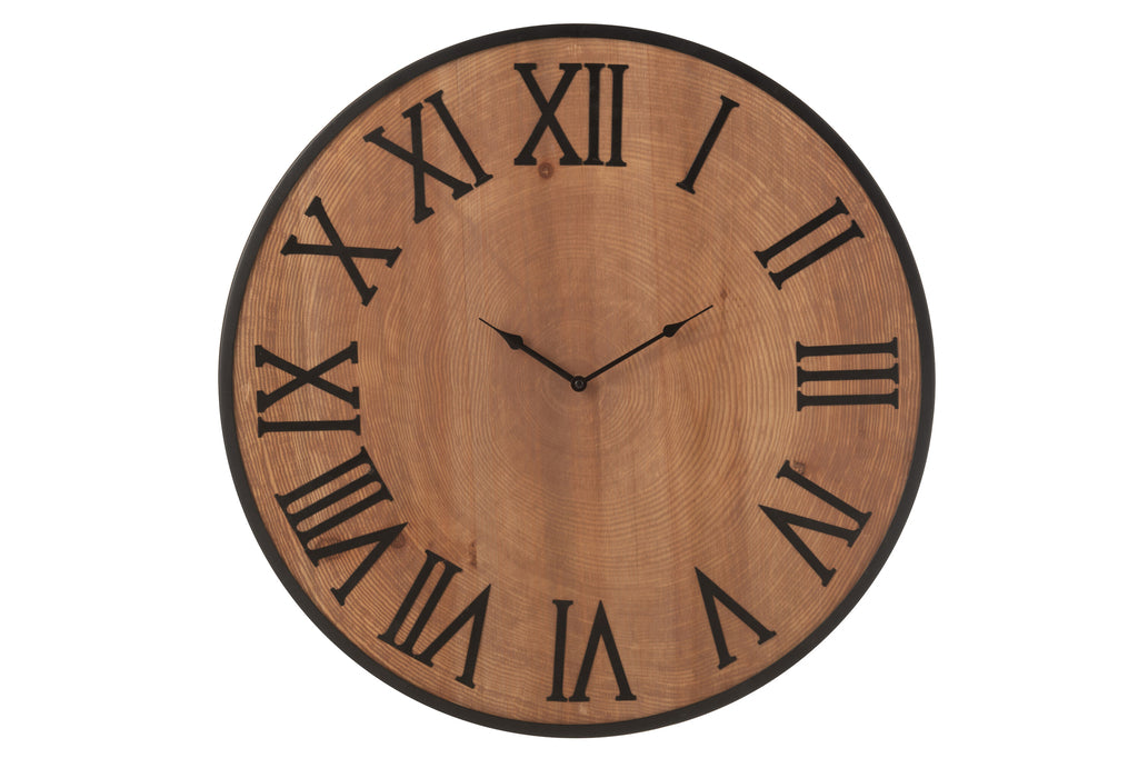 Horloge en bois naturel L - J-LINE
