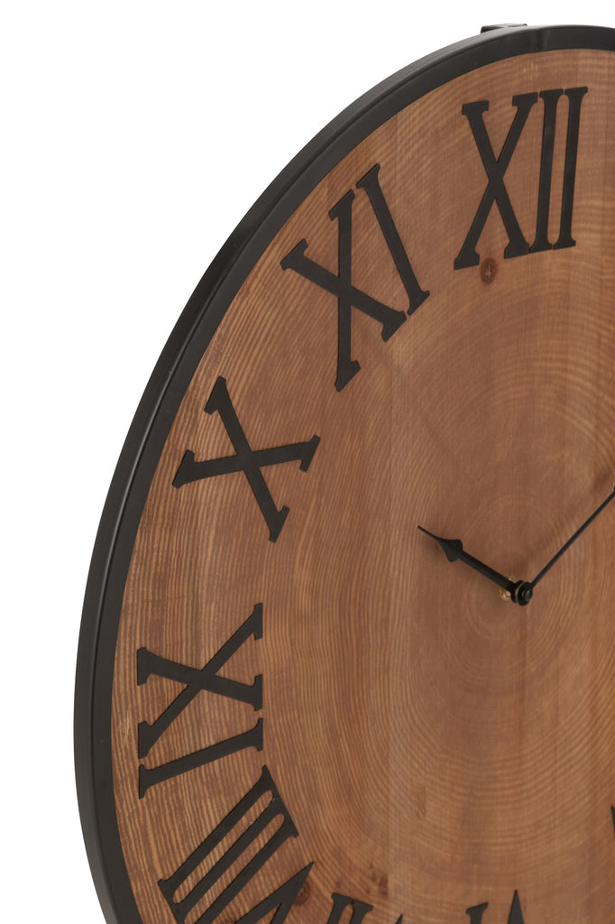 Horloge en bois naturel L - J-LINE
