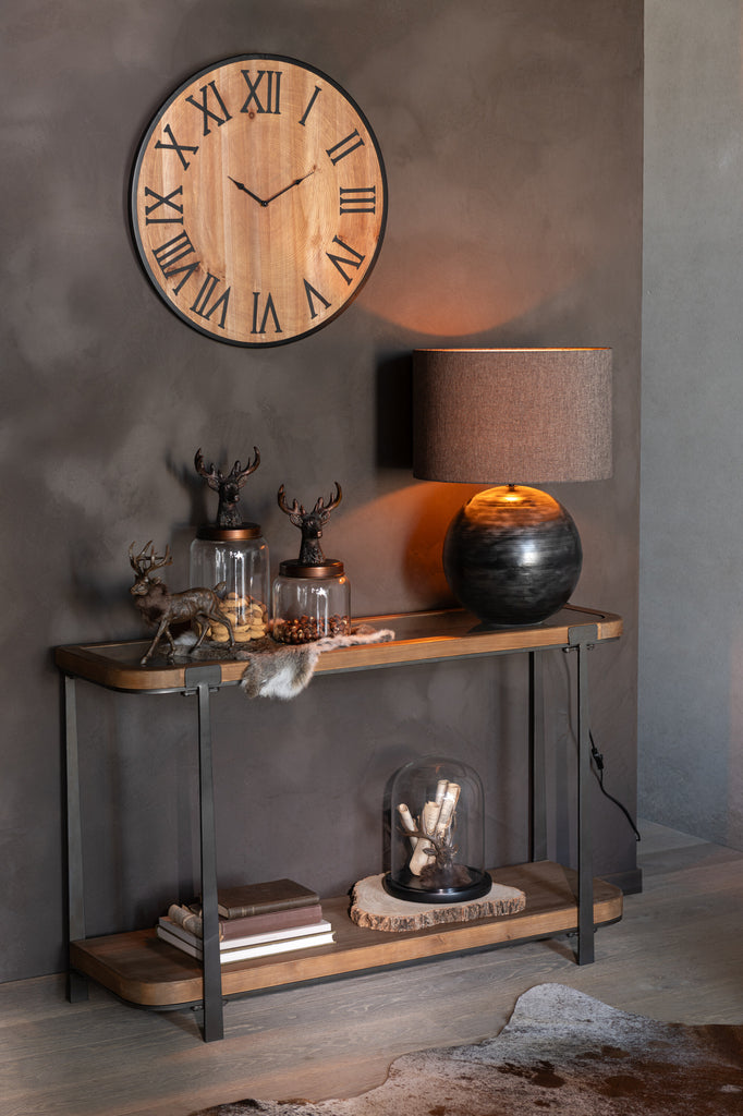 Horloge en bois naturel L - J-LINE
