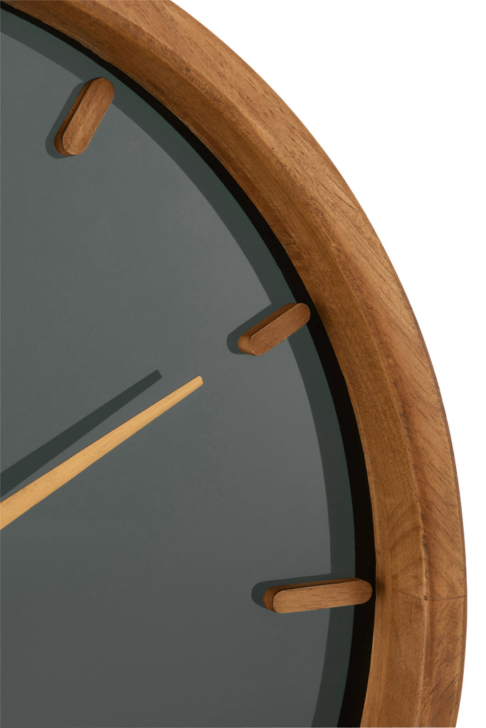 Horloge murale bois/verre marron/noir S - J-LINE