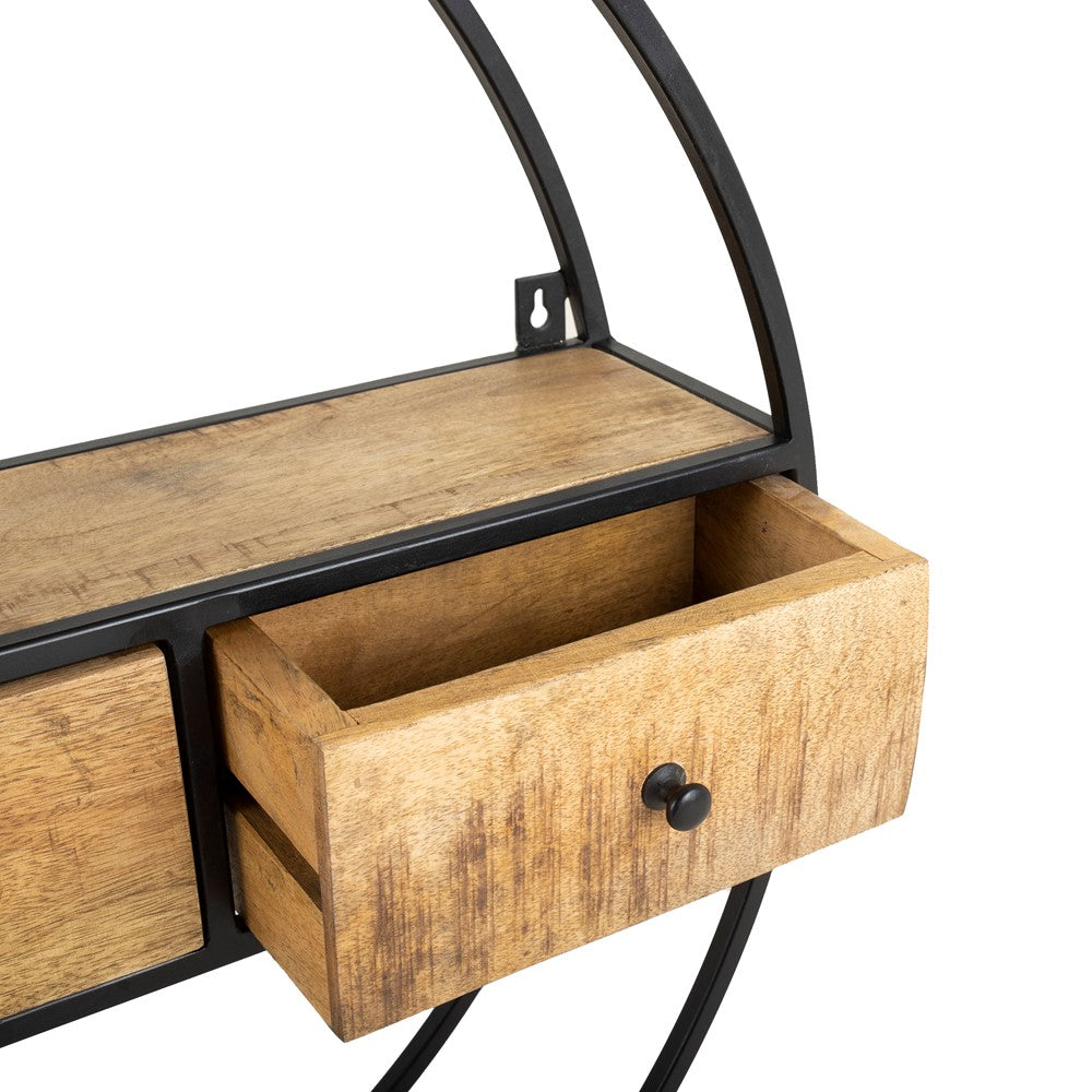 Étagère murale ronde à 3 tiroirs BNO