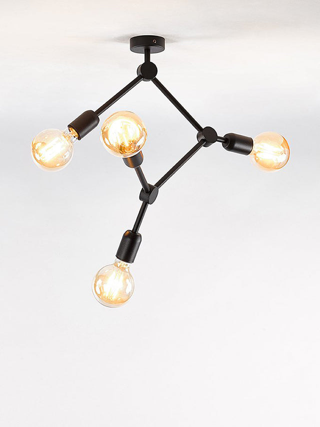 Luster Atomen NERO 4 Lampen