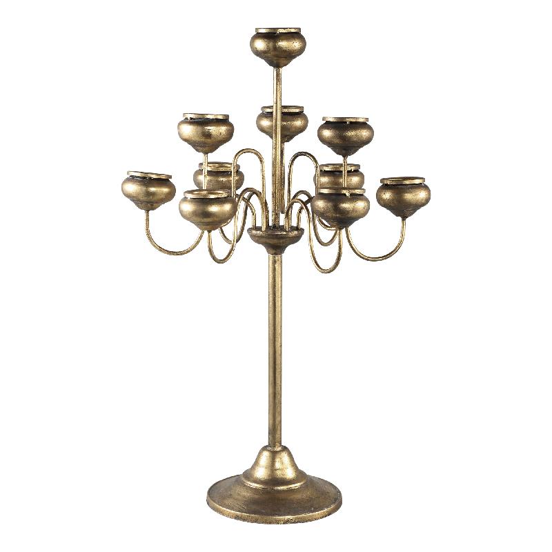 Zanea Brass Iron Multiple Candleholder