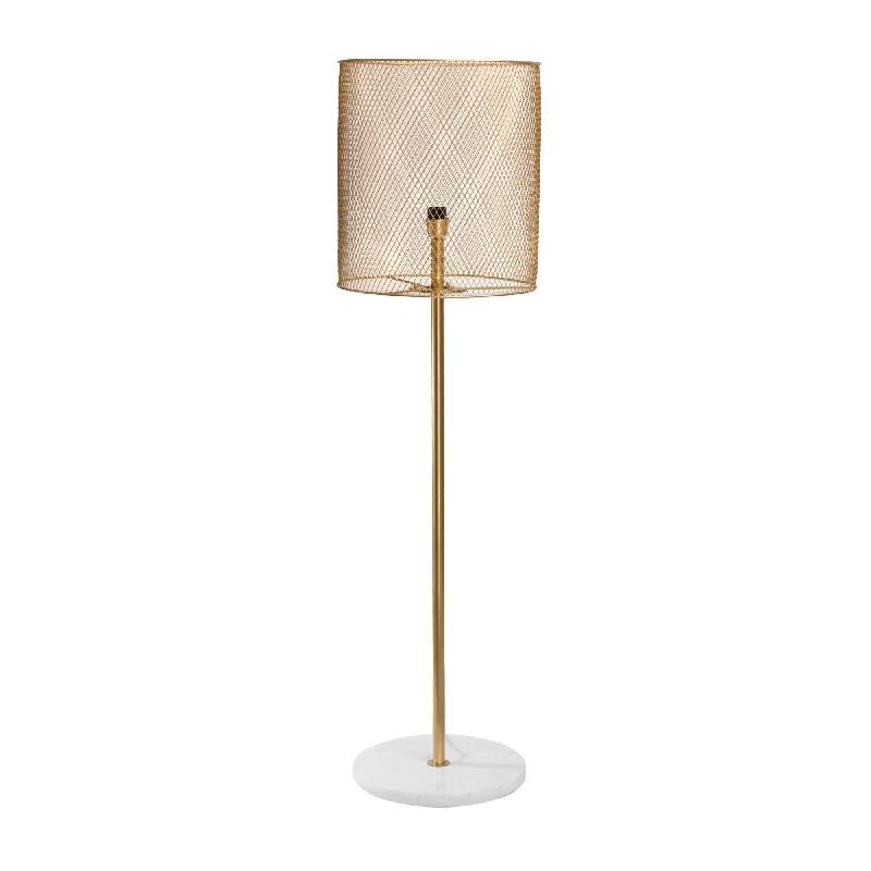 Julien Gold Iron Floor Lamp Marble Base High