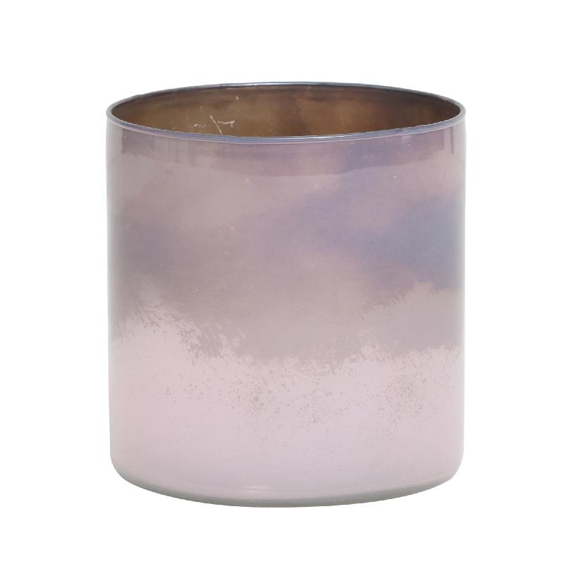 Lova Pink Glass Antique Tealight Round S