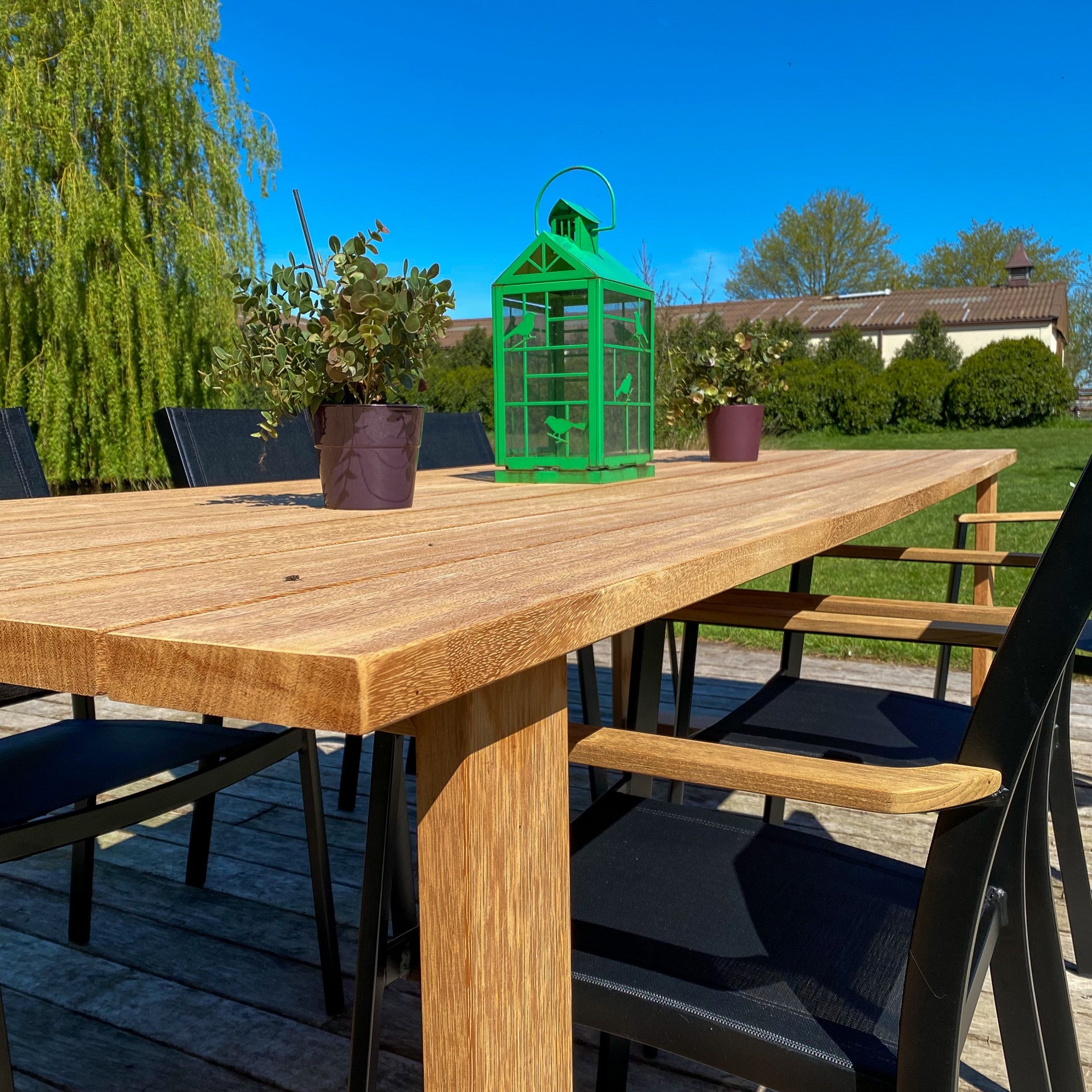 Tuinset tafel Japi massief teakhout