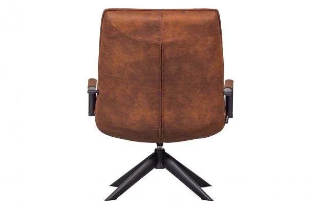 Draaizetel Mitchel met armleuning - cognac