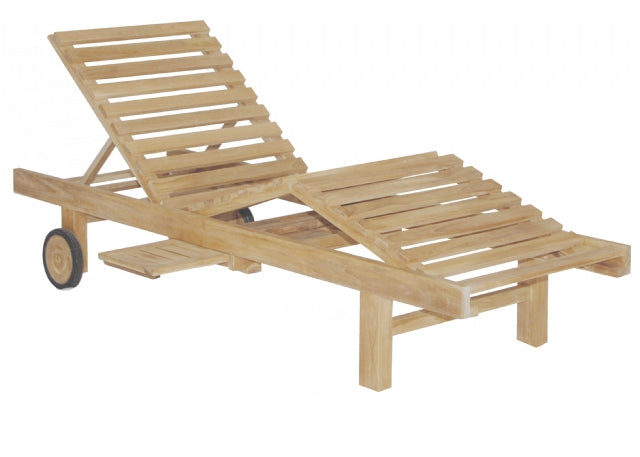 Ligzetel massief teakhout 3-delig