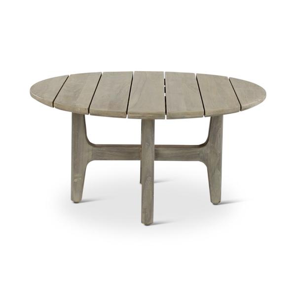 Outdoor salontafel Elisa rond- grijze teak
