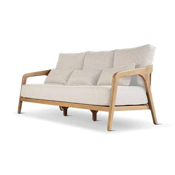 Outdoor loungezetel 3-zit Lisa - teak naturel
