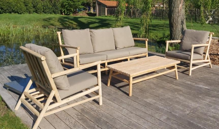 Salonset Dahan teak massief