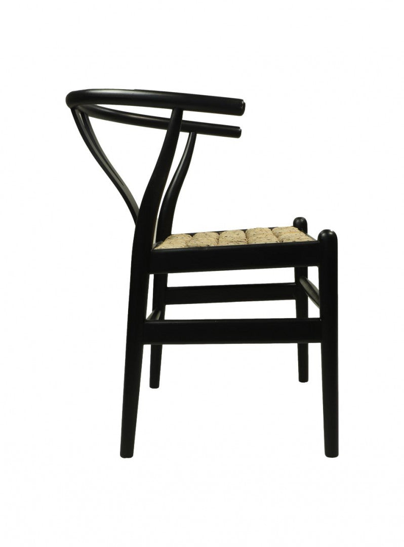 Stoel Delilah Wishbone zwart