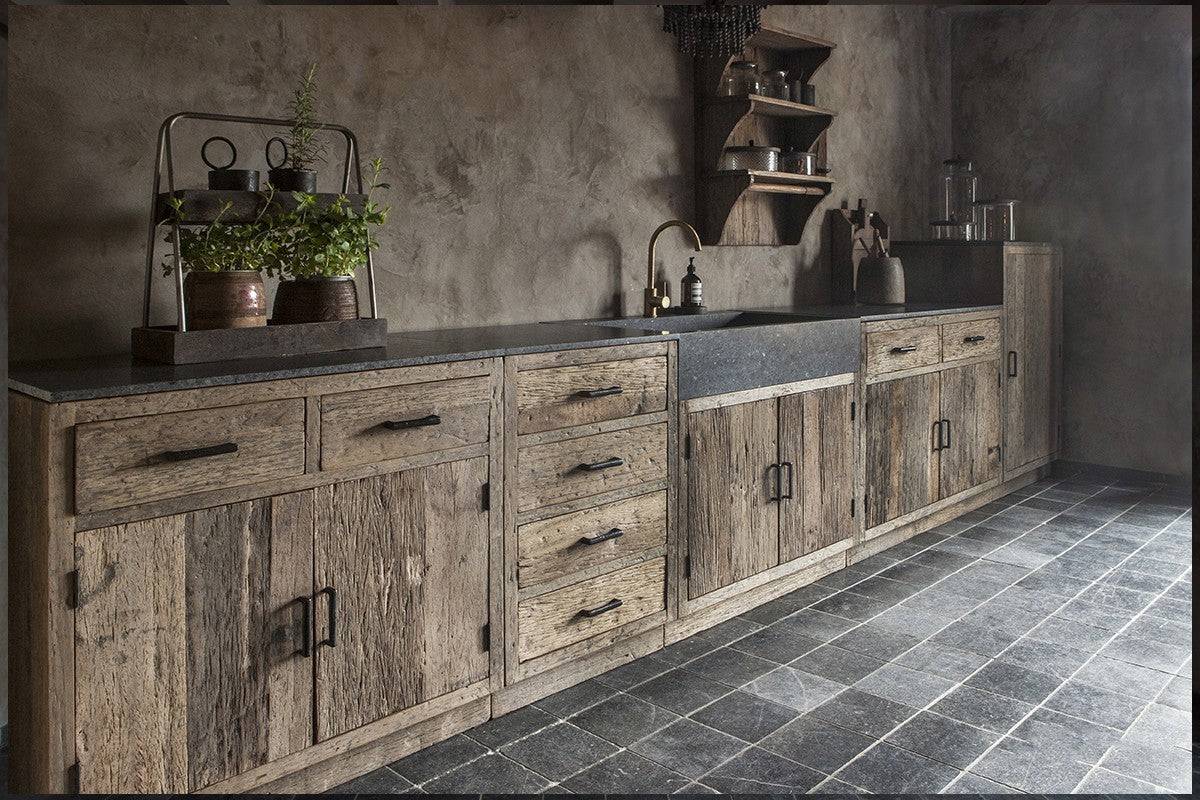 Landelijke keuken - 2-deurs kast met lades