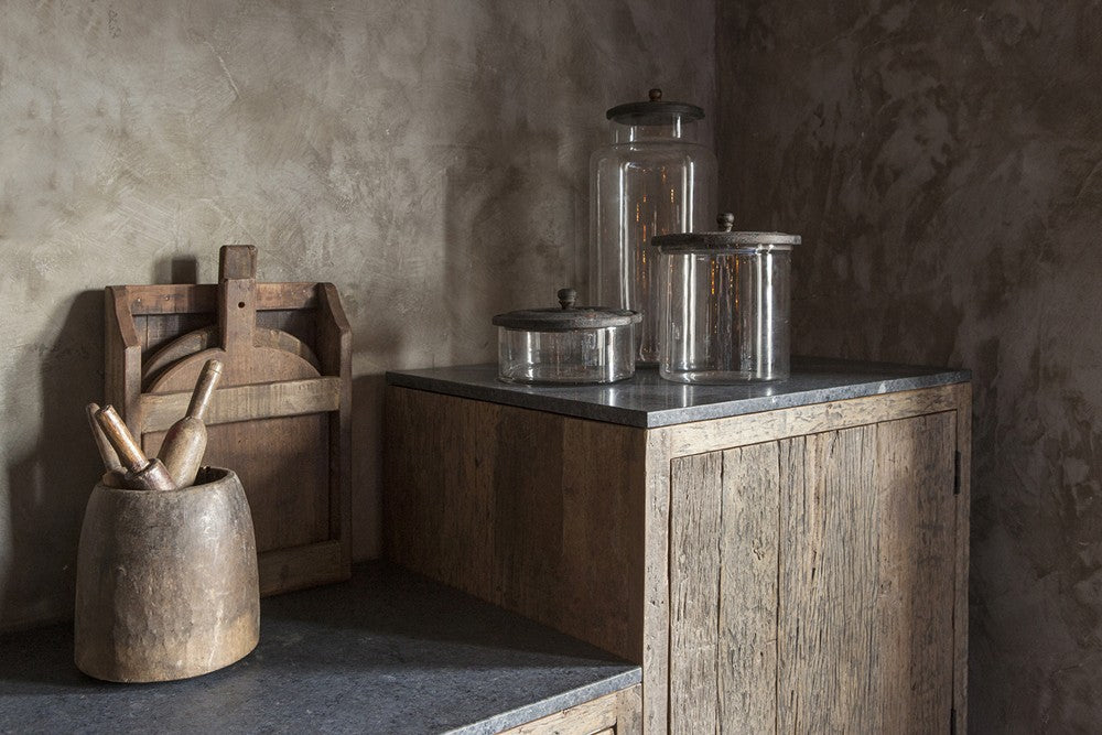 1-deurs kast t.b.v. koelkast - landelijke keuken - element incl. blad (nr.04)