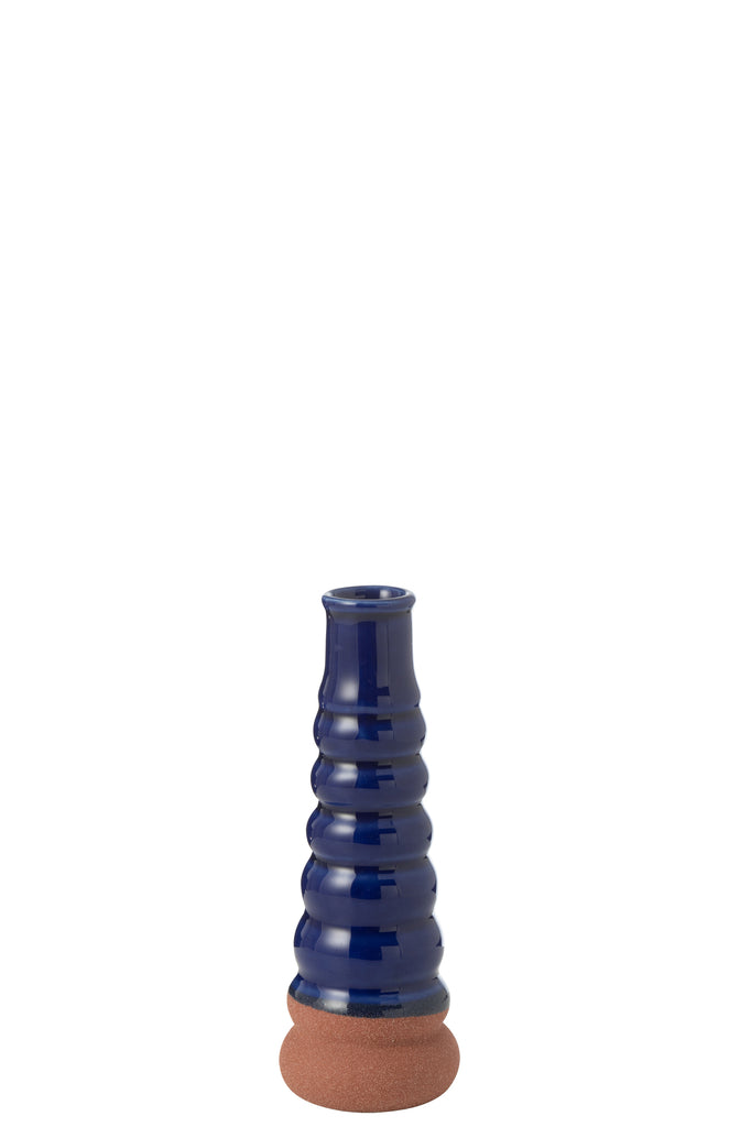 Vaas Leo Boeien Porselein Blauw/Terra - J-LINE