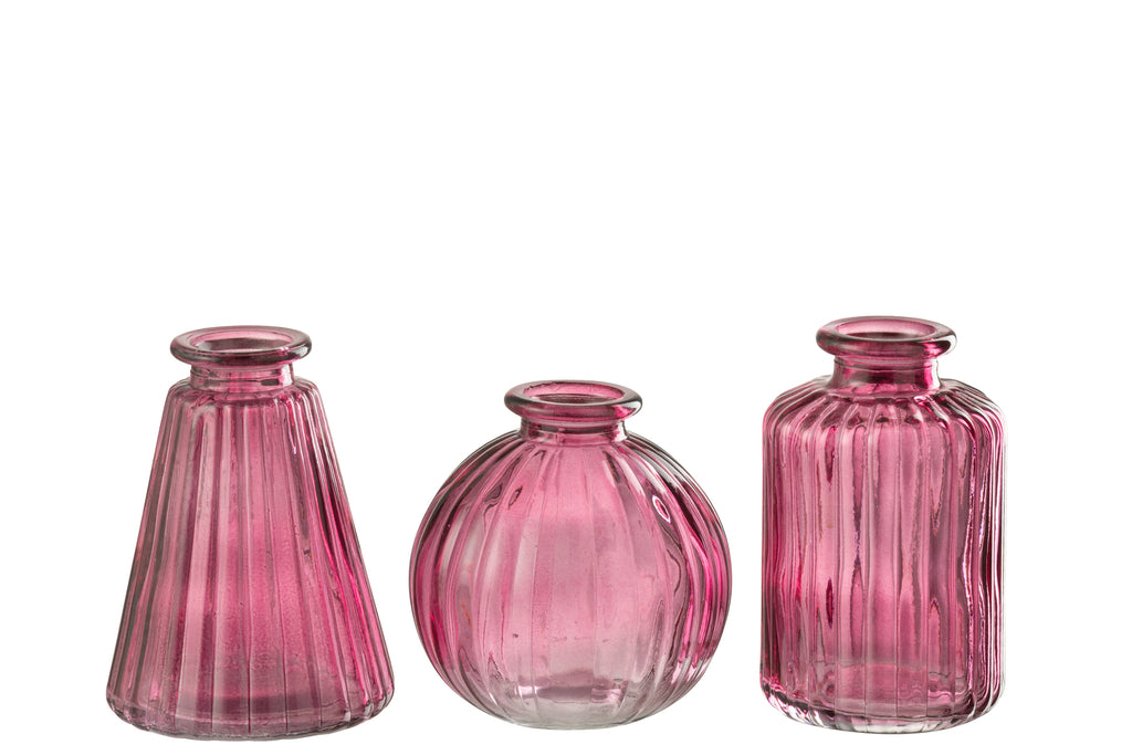 Vaas Tola Glas Fuchsia S/3 - J-LINE