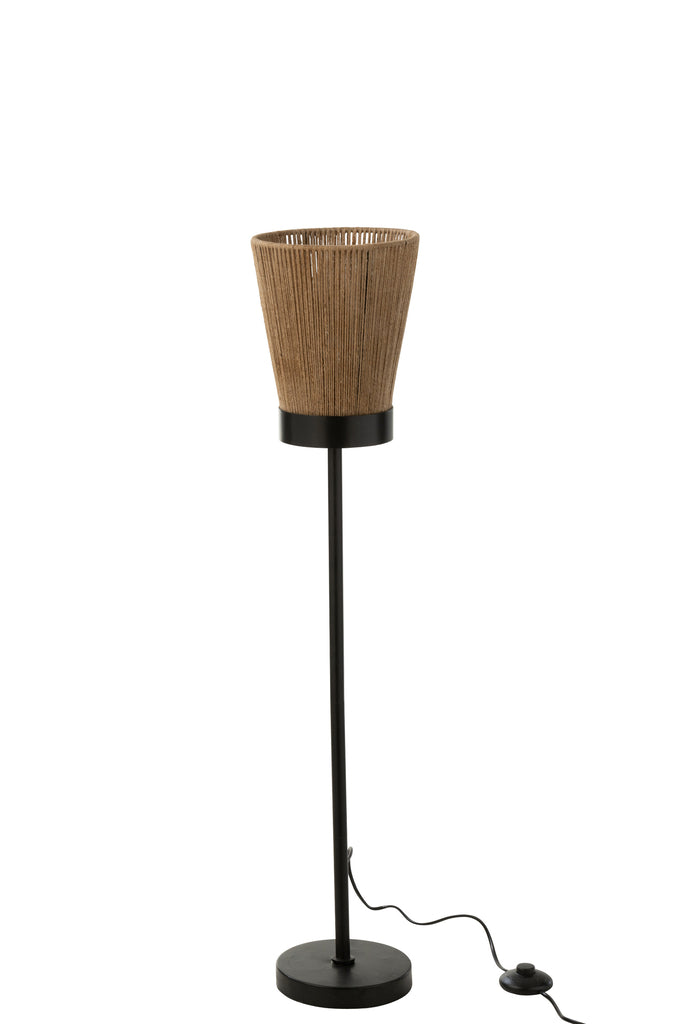 Lampadaire Luna en jute beige M - J-LINE