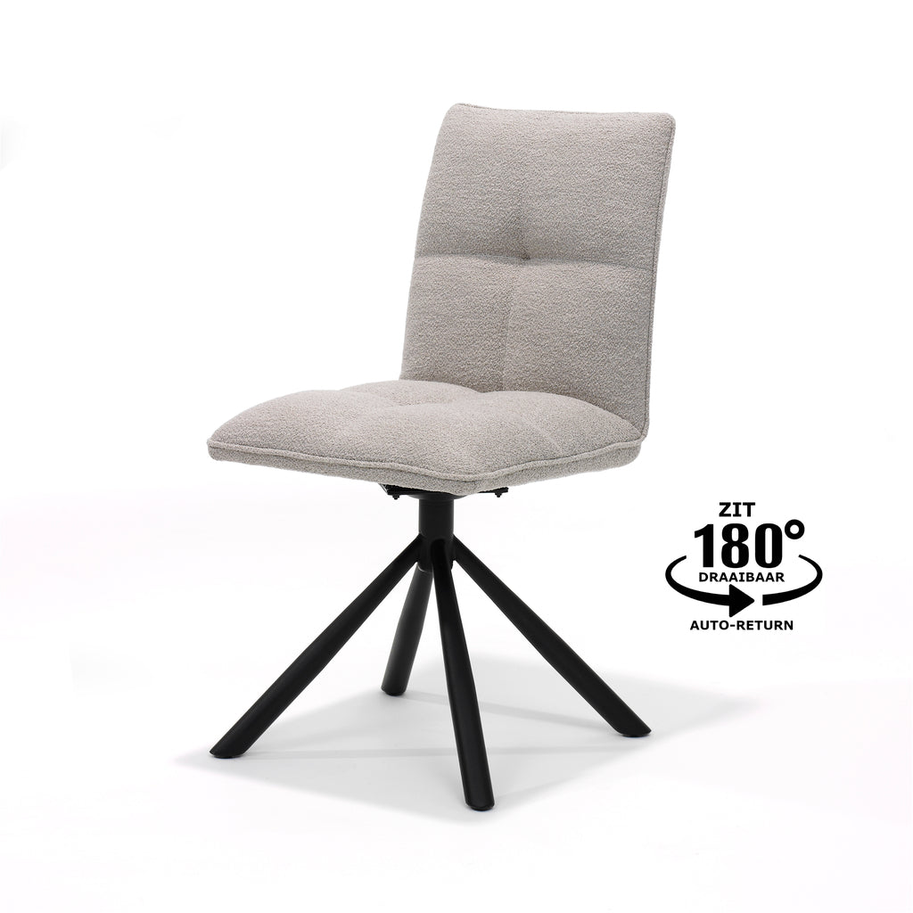 stoel Leon Stof Alpine Natural draaivoet  - RVD