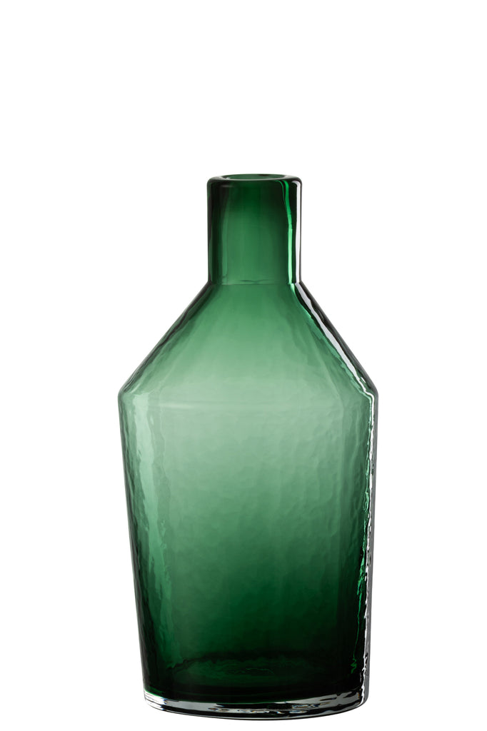 Fles Decoratief Glas Groen S S - J-LINE