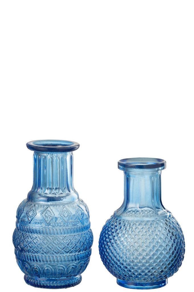 Vaas Kano Glas Blauw S/2 - J-LINE