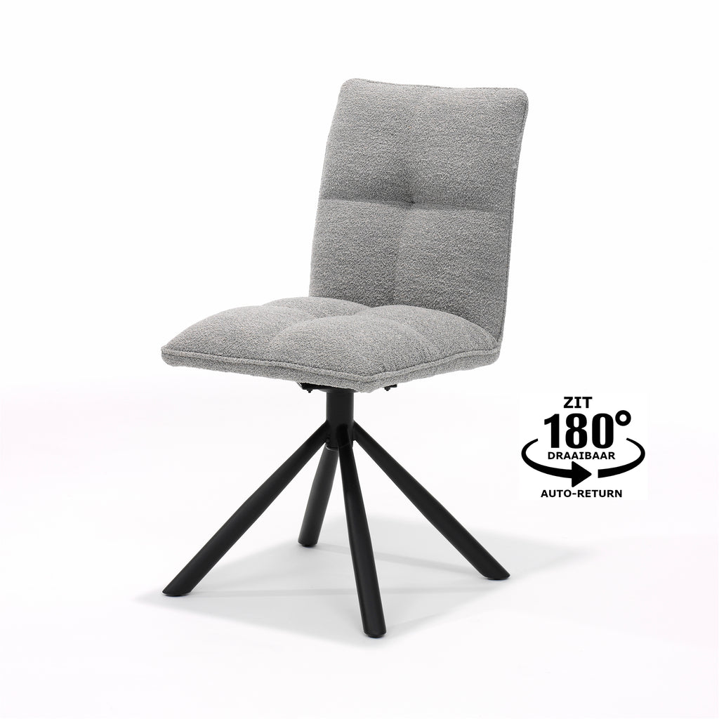 stoel Leon Stof Alpine Steel draaivoet  - RVD