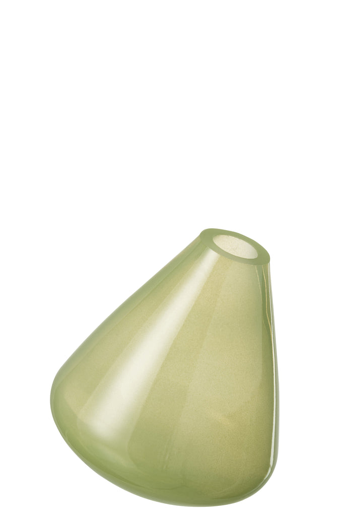 Vase en verre Topaze vert clair - J-LINE