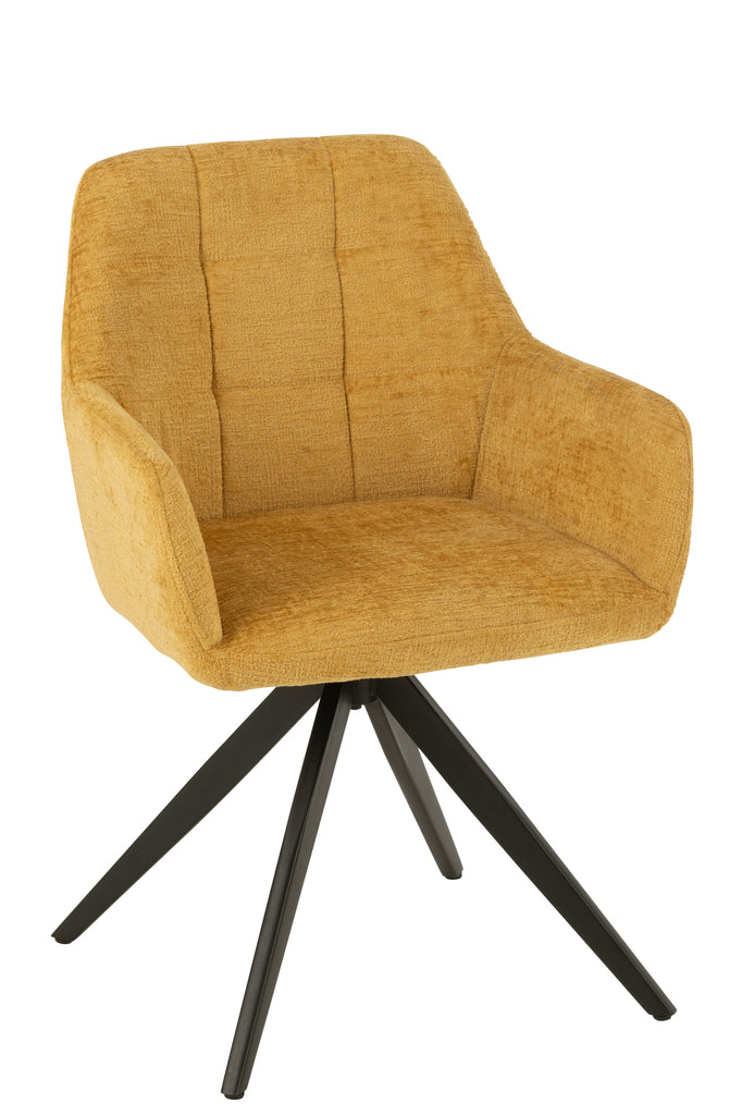 Stoel Louna IJzer/Acryl Oker - J-LINE
