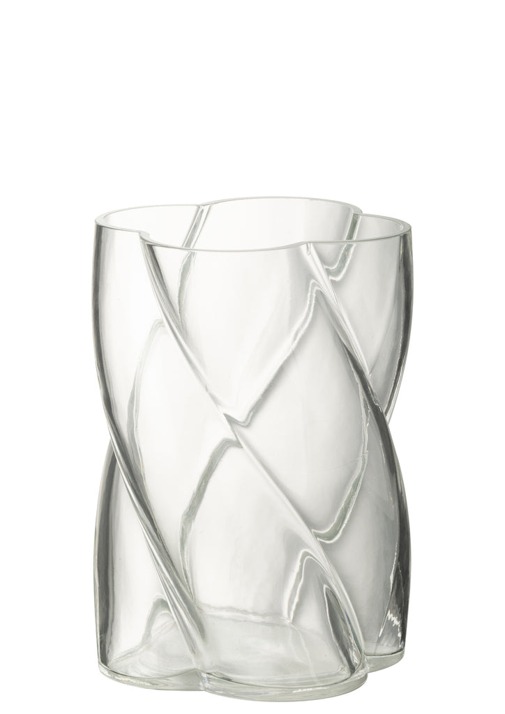 Vaas Swirly Glas Transparant S - J-LINE