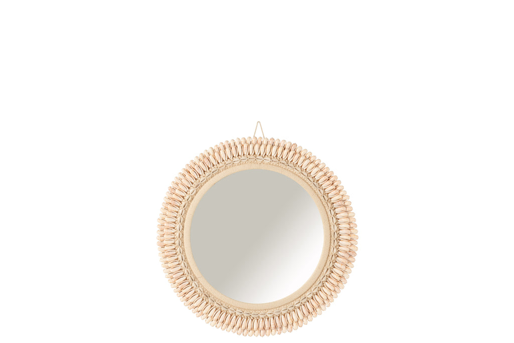 Spiegel Mona Schelpen Licht Roze L - J-LINE