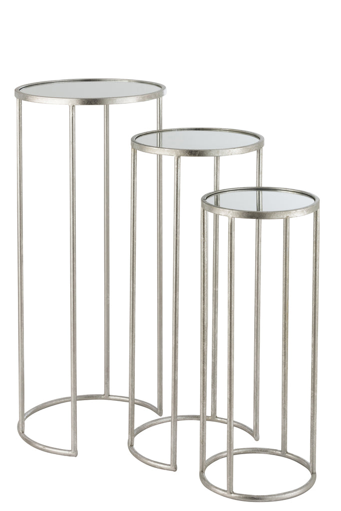 Plantenstand S/3 Leo Spiegel ijzer - J-LINE