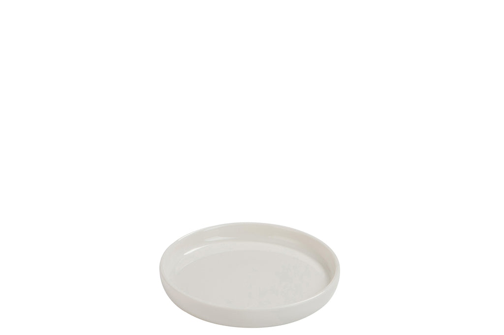 Assiette en porcelaine blanche - J-LINE