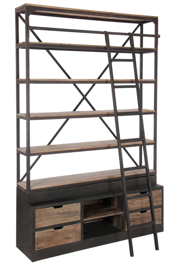 Boekenrek + Ladder - J-LINE
