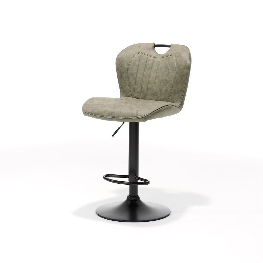 Barkruk Cordoba zwart - Stof Soft Groen - RVD