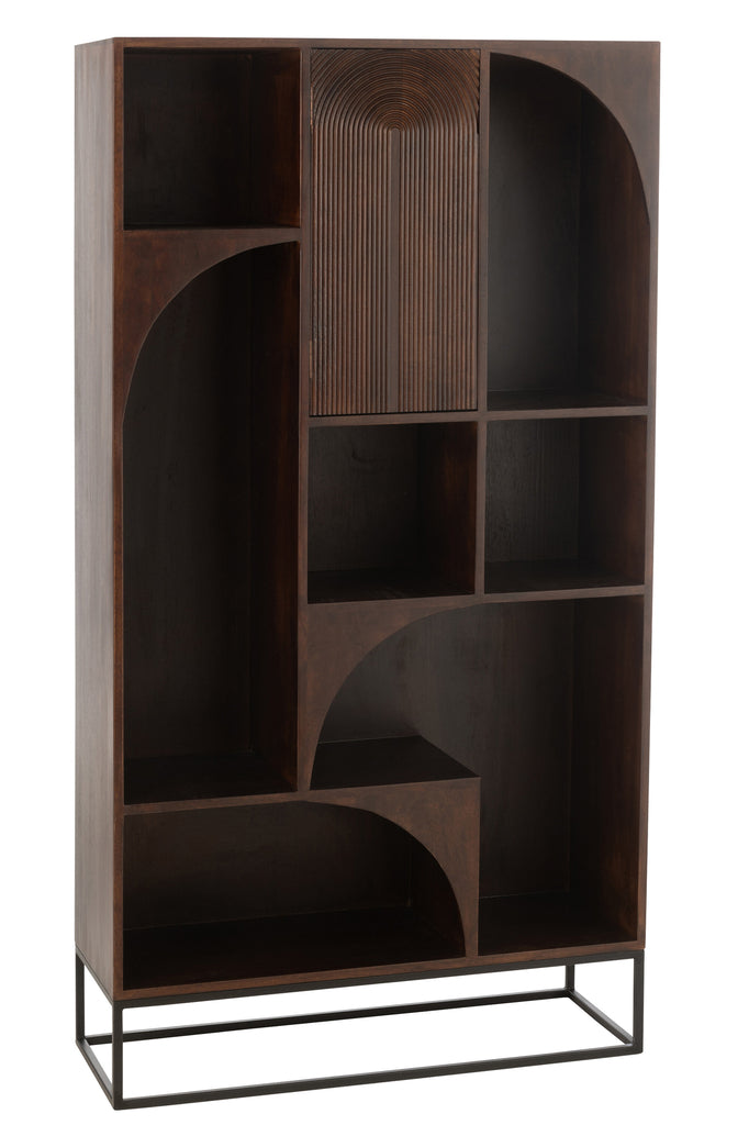 Boekenrek Mangohout/MDF Bruin - J-LINE