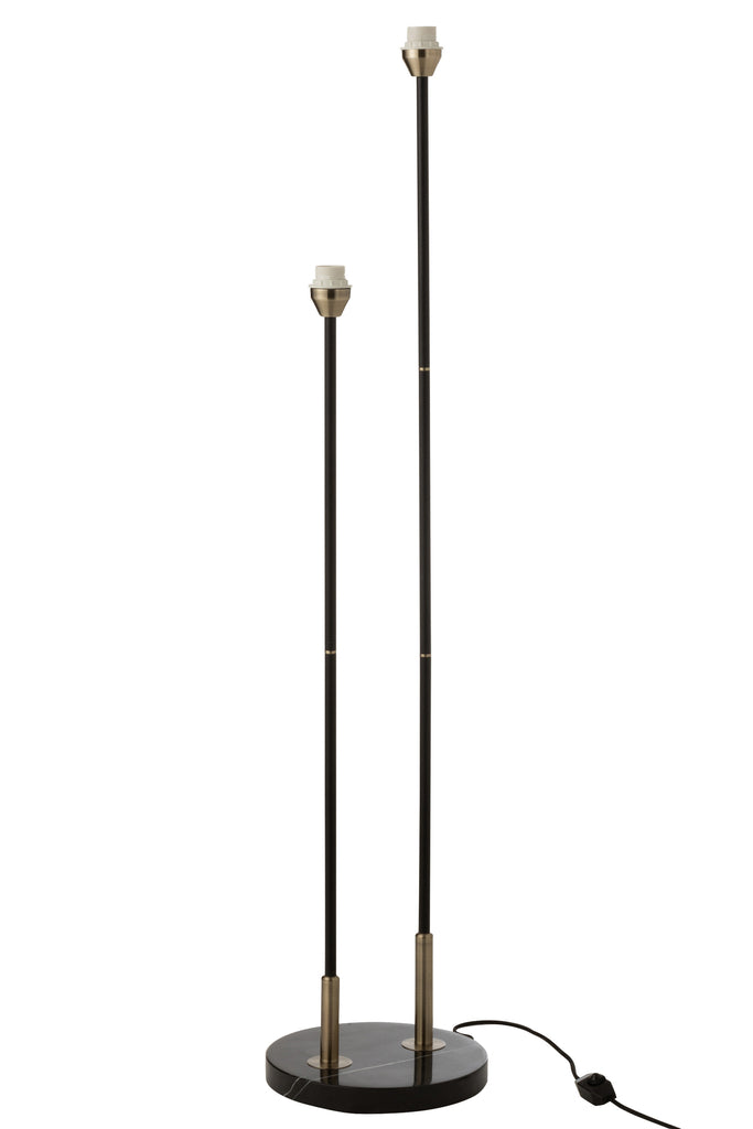 Lampadaire Bollie en acier/marbre noir - J-LINE