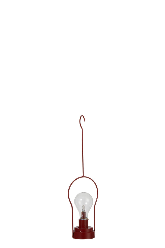 Hanglamp Metaal/Glas Rood - J-LINE