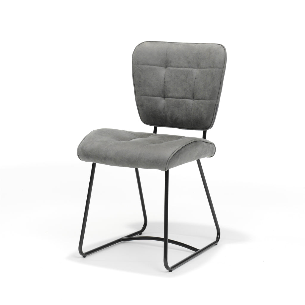 Stoel Bailey zwart - Stof Soft Steel - RVD