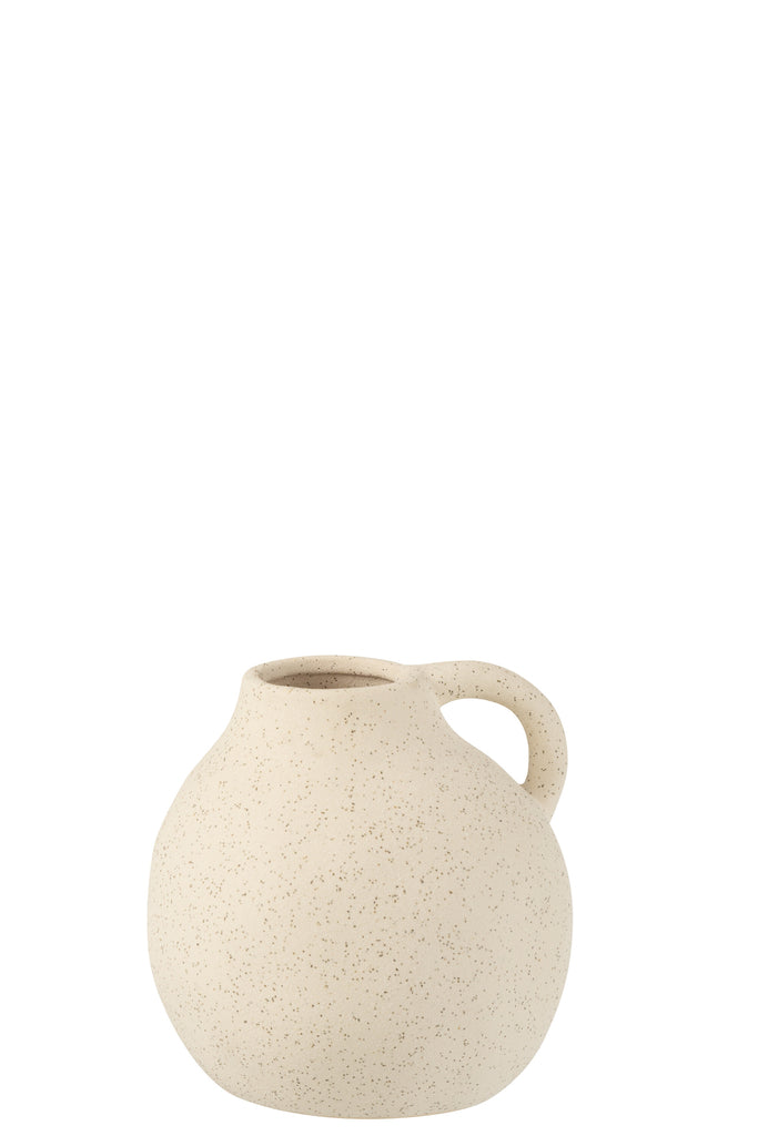 Vase Canette Céramique Beige S - J-LINE