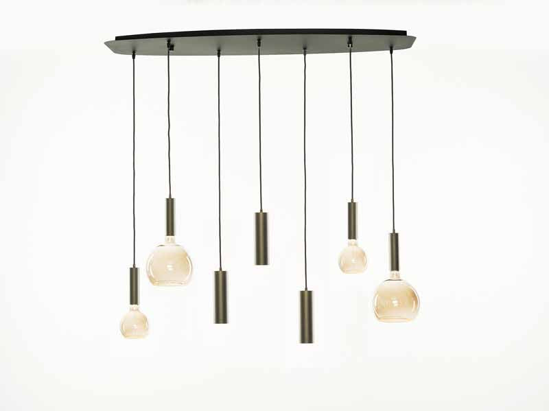 Hanglamp Nero Bronzo S7 met lampen - MD