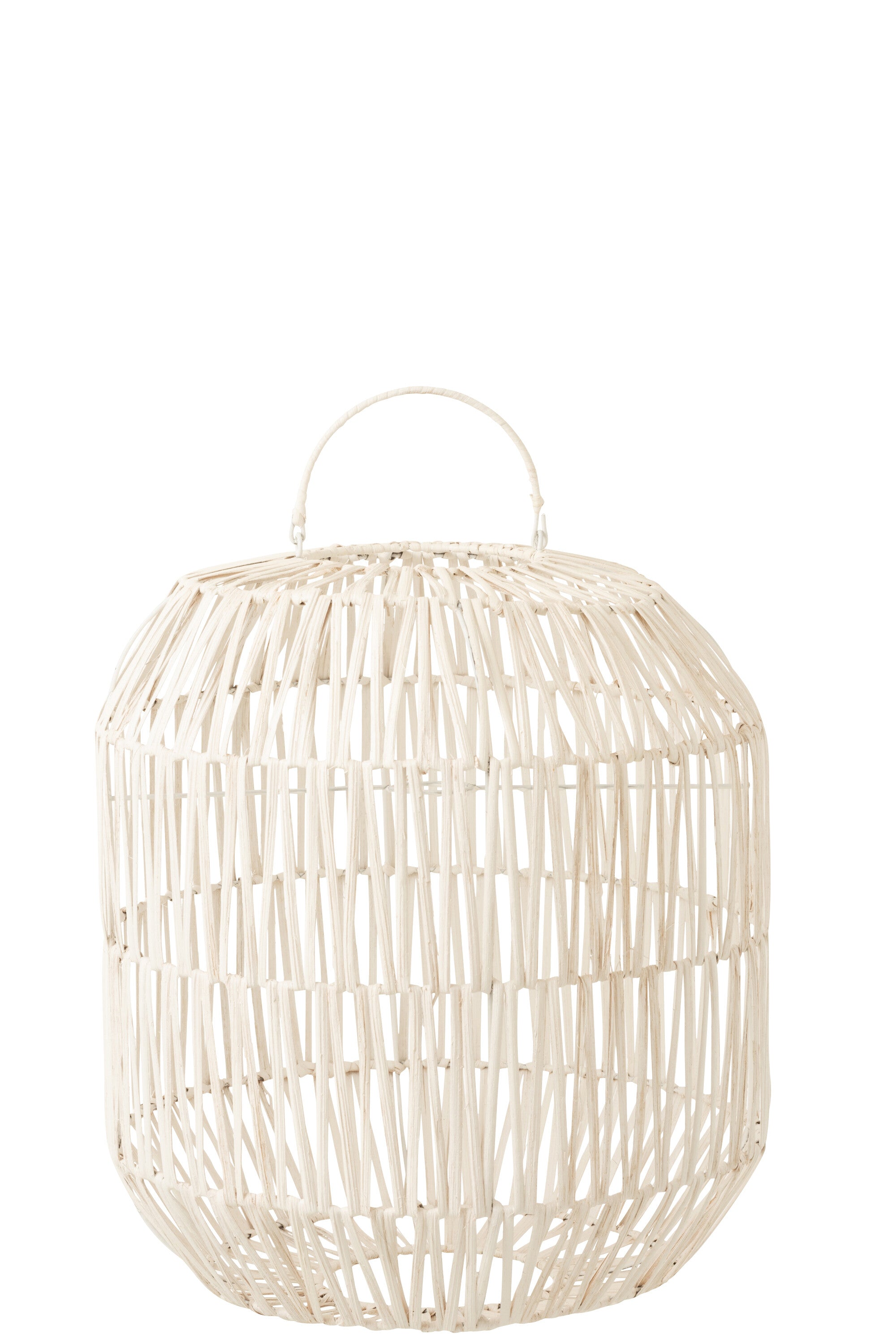 Lampenkap cilinder Rotan Wit - J-LINE