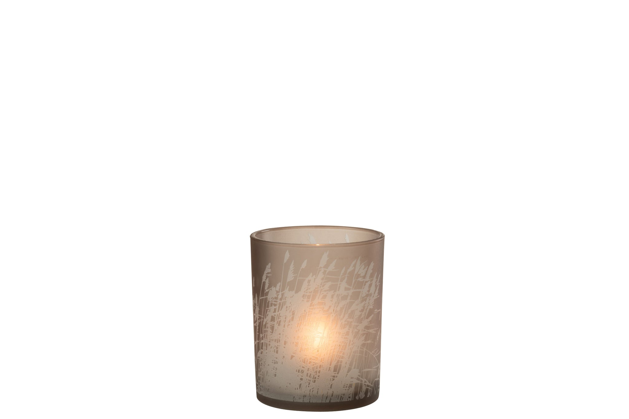 Theelicht Glas Beige M - J-LINE