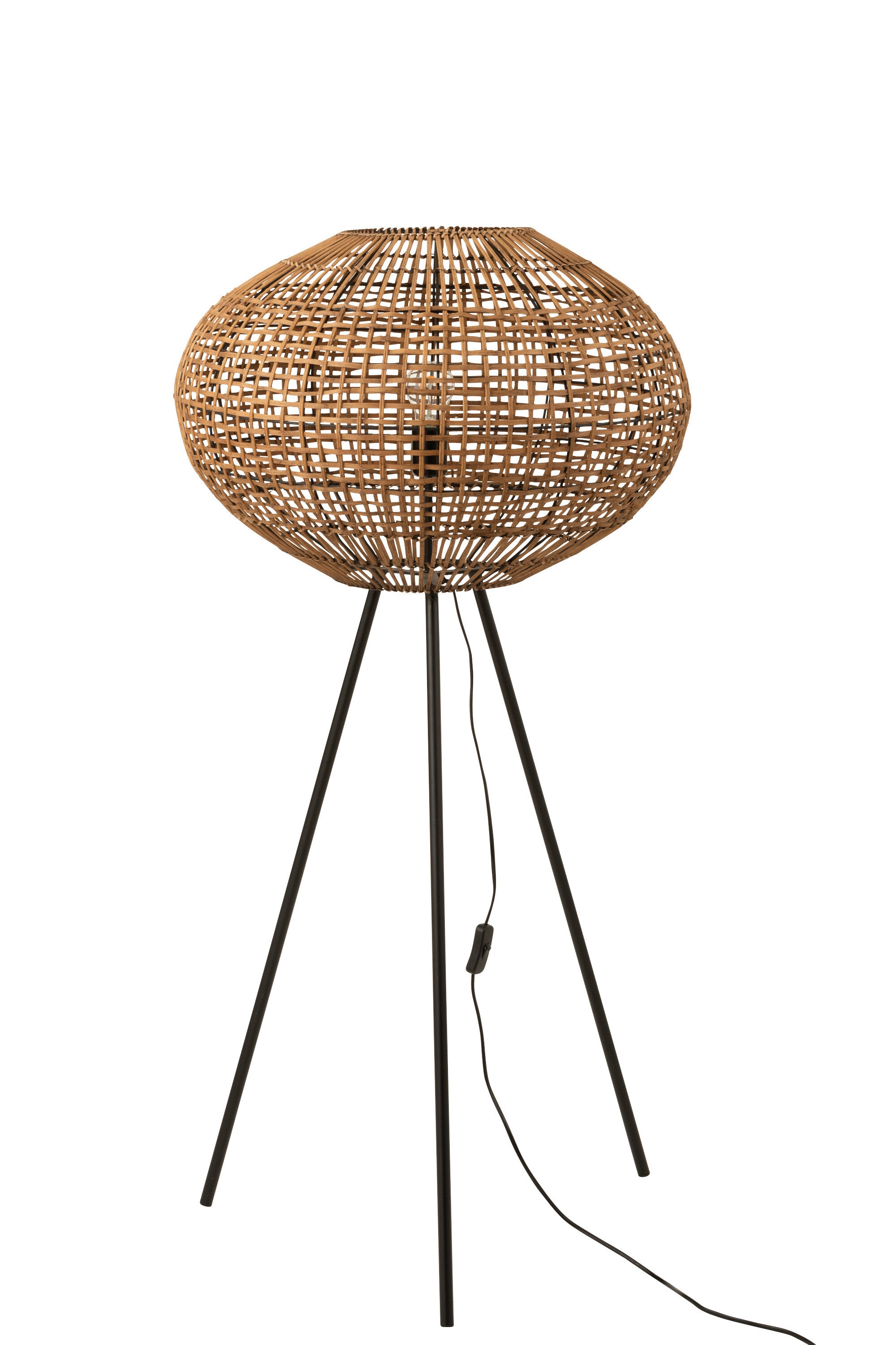 Vloerlamp Driepoot Rotan/Metaal S - J-LINE