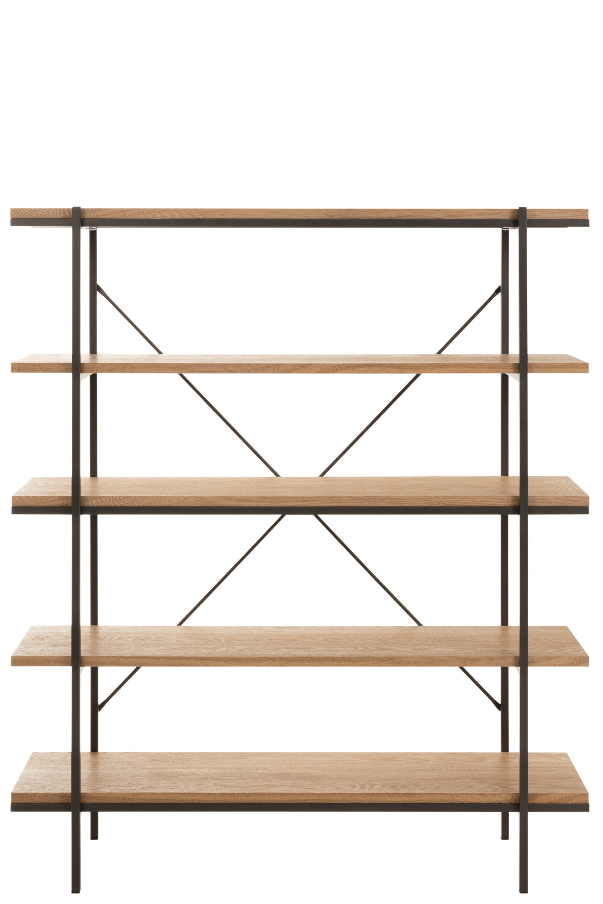 Rek 5 planken Hout/Metaal J-LINE