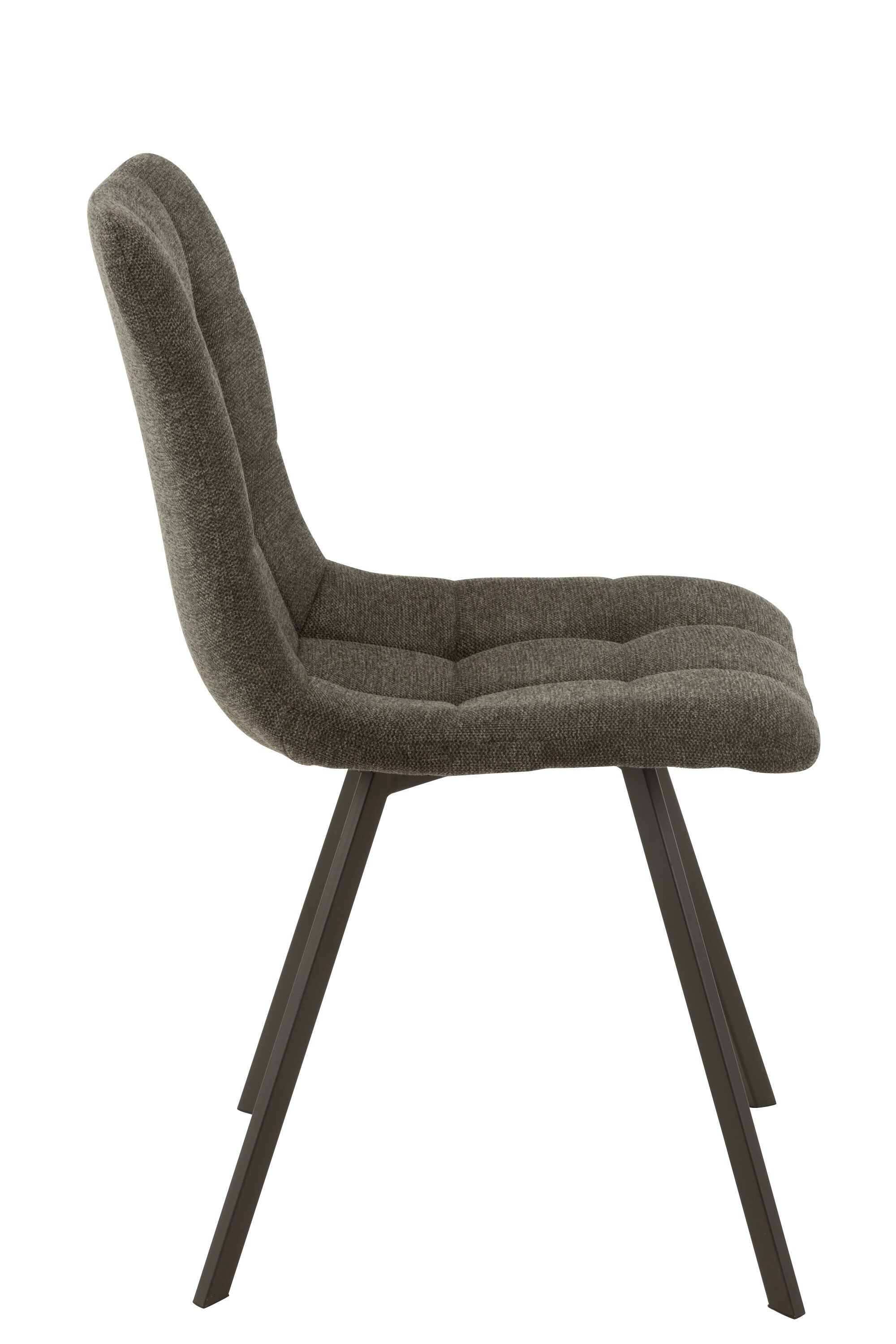 Stoel Babette Textiel/Metaal Donkergrijs - J-LINE