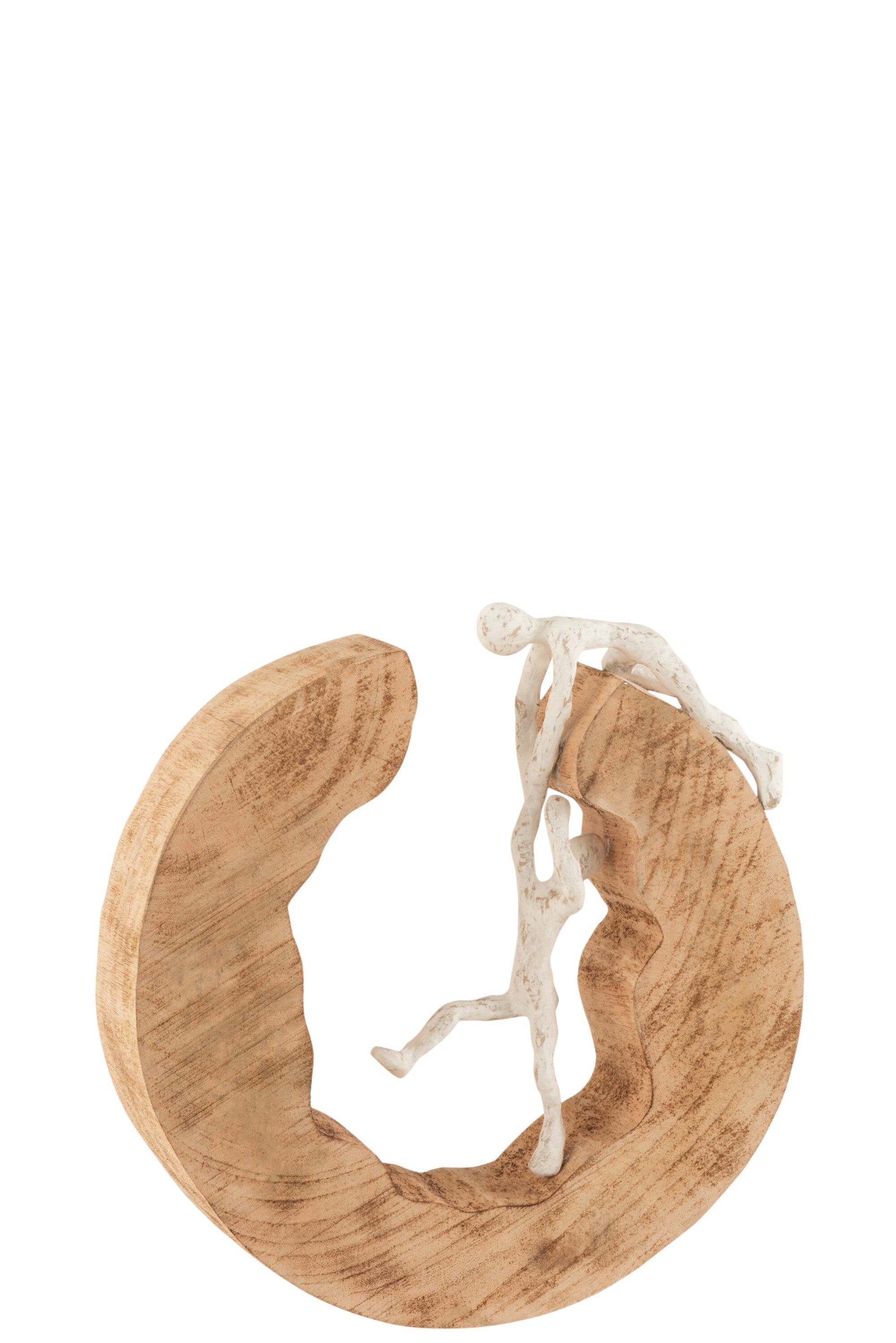 Figuur Klimmen Mangohout/Aluminium Natuur/Wit - J-LINE