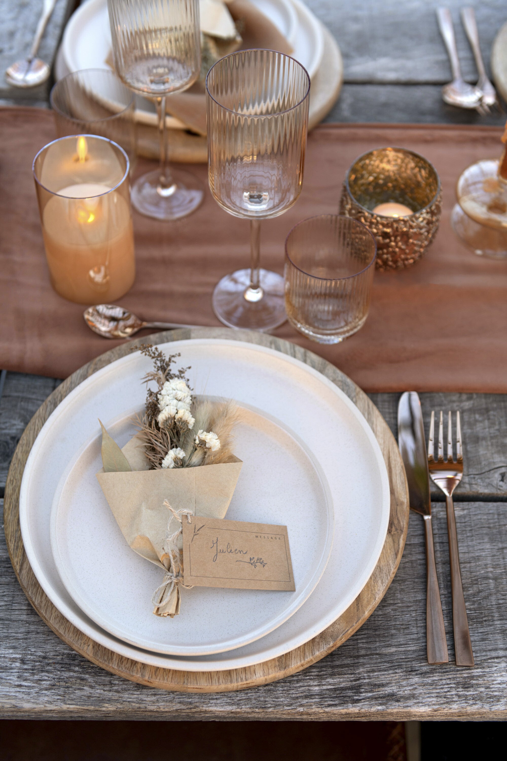 Snijplank rond mangohout natuurlijk - J-LINE